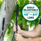 Flying Squirrel Giant Rope Swing - 40'' Saucer Tree Swing- Additions & Replacements For Active Outdoor Play Equipment - Blue