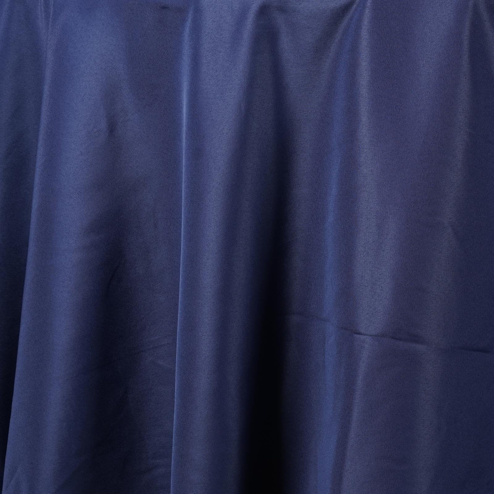 Tableclothsfactory 90 Inch Navy Blue Round Tablecloth - Linens Polyester Table Cloth, Stain And Wrinkle Resistant Washable Table