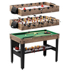 MD Sports 3-in-1 Combo Game Table with Air Hockey, Billiards, and Foosball, Includes Complete Accessories and Space-Saving Desig