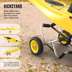 Bonnlo Universal Kayak Carrier - Trolley For Carrying Kayaks, Canoes, Paddleboards, Float Mats, And Jon Boats - Inflation-Free S