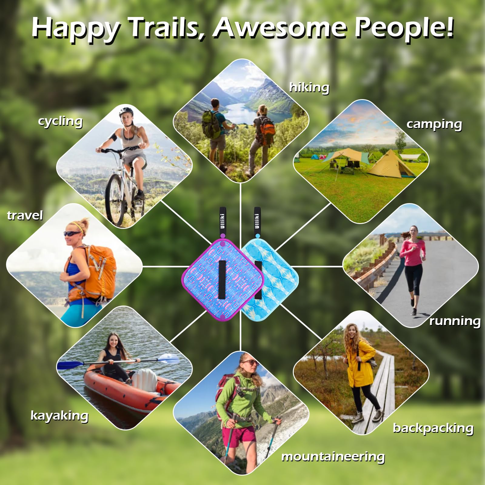 Ulliki Pee Cloth For Women, Reusable Pee Rag Hiking Camping, Reusable Absorbent Toilet Paper Washable, Outdoor Pee Pad Travel Ca