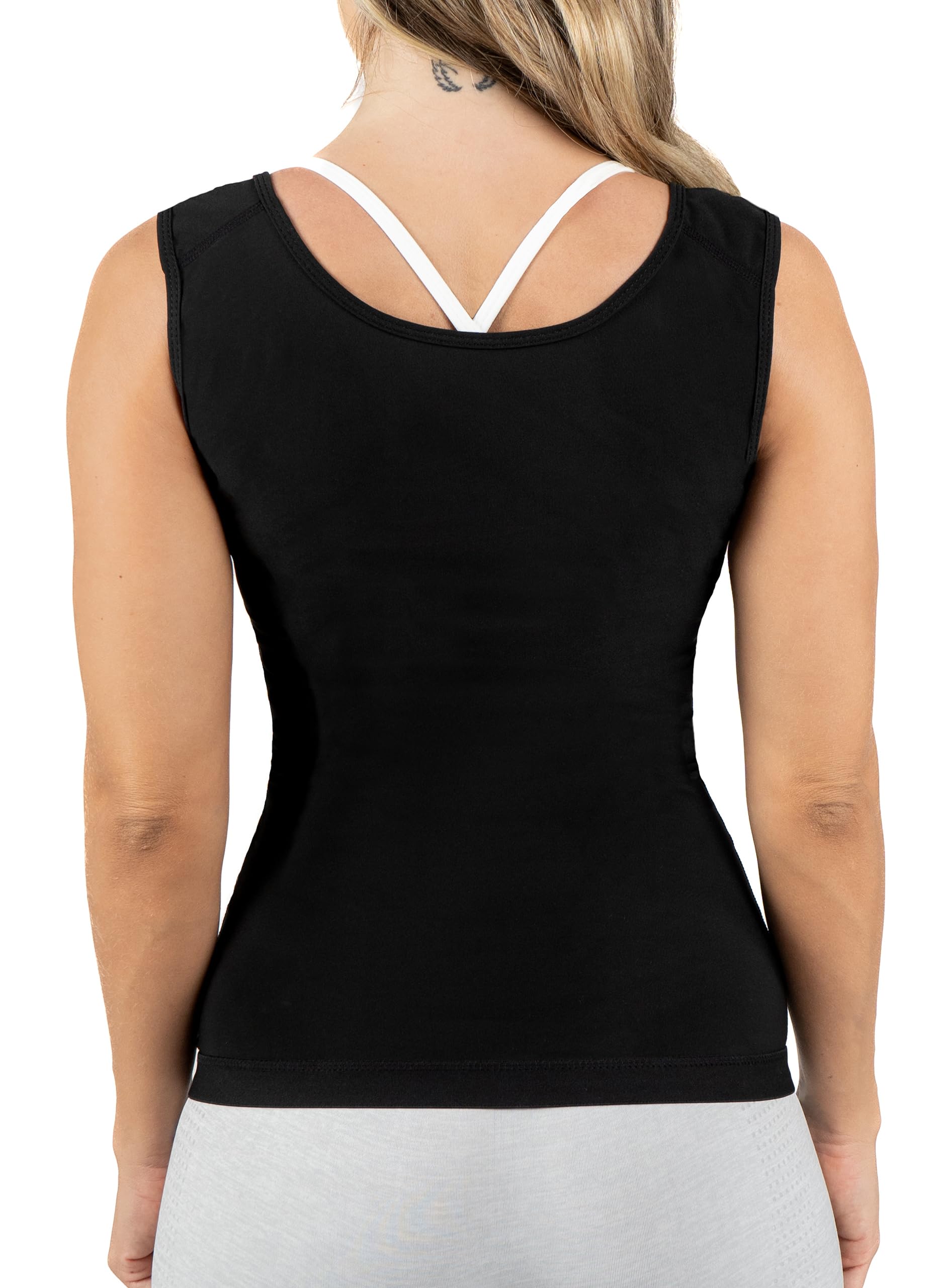 Kewlioo Women'S Heat Trapping Zipper Sweat Enhancing Vest - Comfortable Sauna Suit Shirt Jacket Vest - Sweat Compression Top Sha