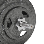 Signature Fitness Cast Iron Standard Weight Plates Including 5Ft Standard Barbell With Star Locks, 95-Pound Set (85 Pounds Plate