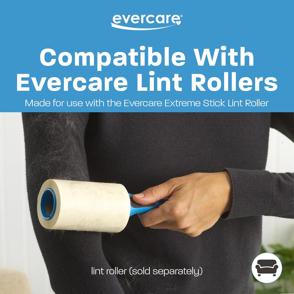 Evercare Home Lint Roller 70 Layer Giant Straight Handle, Sheet, Blue
