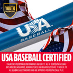Franklin Sports Metal Youth Baseball Bat - Heist Kids Bats For Ages 8-12 - 2 5/8'' Inch Big Barrel - Youth Drop -10 Aluminum Bat