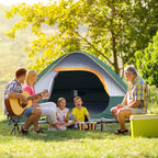 Camping Tent 4 Person, Waterproof Windproof Tent With Rainfly Easy Set Up-Portable Dome Tents For Camping (Dark Green)