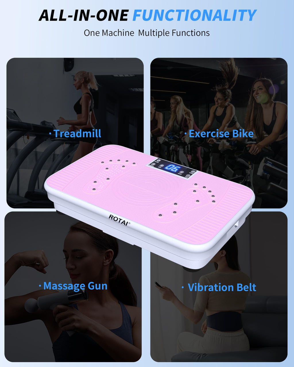 Shake Plate Vibration Exercise Machine for Lymphatic Drainage Massager & Weight Loss, 400 lbs Capacity Whole Body Vibrating Plat