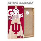 YouTheFan NCAA Indiana Hoosiers 2 x 4 Professional Wood Cornhole Game with Logo Bags