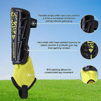 Malaga Soccer Shin Guard with Adjustable Straps-Black/Yellow - Vizari Sports