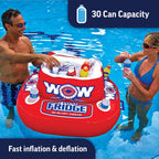 Wow World Of Watersports Float Fridge 30 Can Capacity Inflatable Cooler, 11-2000