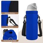 Aupet Water Bottle Sling Carrier,Insulated Water Bottle Holder Bag Case Pouch For Boys Girls 500Ml Adjustable Shoulder Strap, Gr