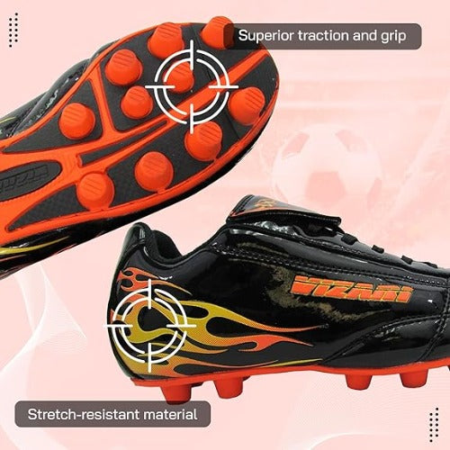 Vizari Blaze Youth Firm Ground Soccer Shoes Black/Orange