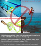 Kids Swim Goggles Snorkel Mask Diving Scuba Mask Snorkeling Goggles For Kids Boys Girls Youth, Anti-Fog 180 Clear View Kids Pool
