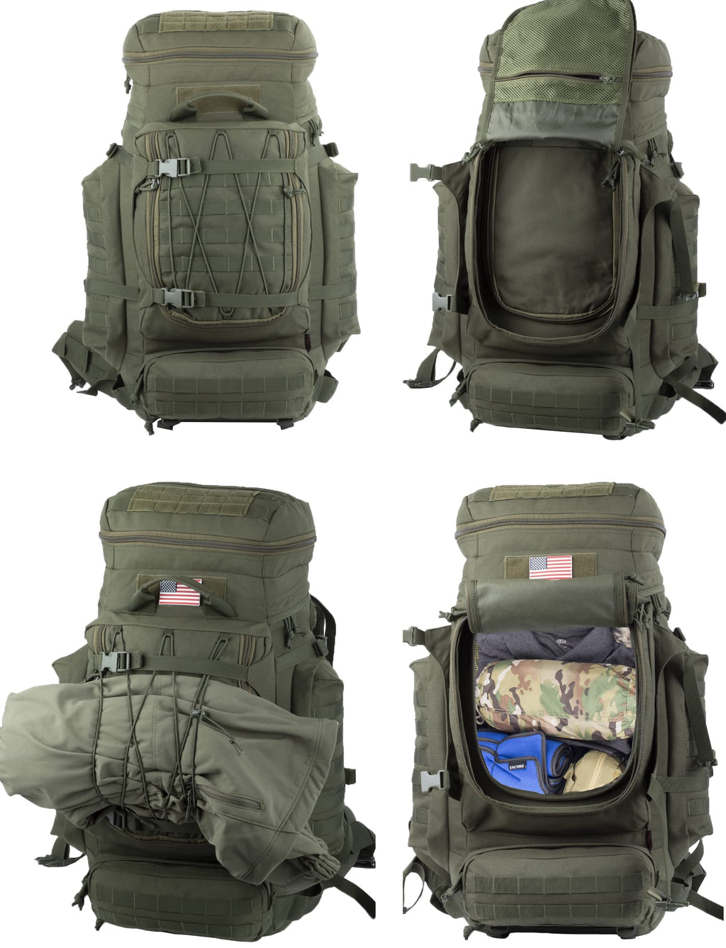 Xmilpax Large Internal Frame Backpack Tactical Molle Pack For Camping Backpacking Hunting Bushcraft Adventure 70L