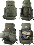 Xmilpax Large Internal Frame Backpack Tactical Molle Pack For Camping Backpacking Hunting Bushcraft Adventure 70L