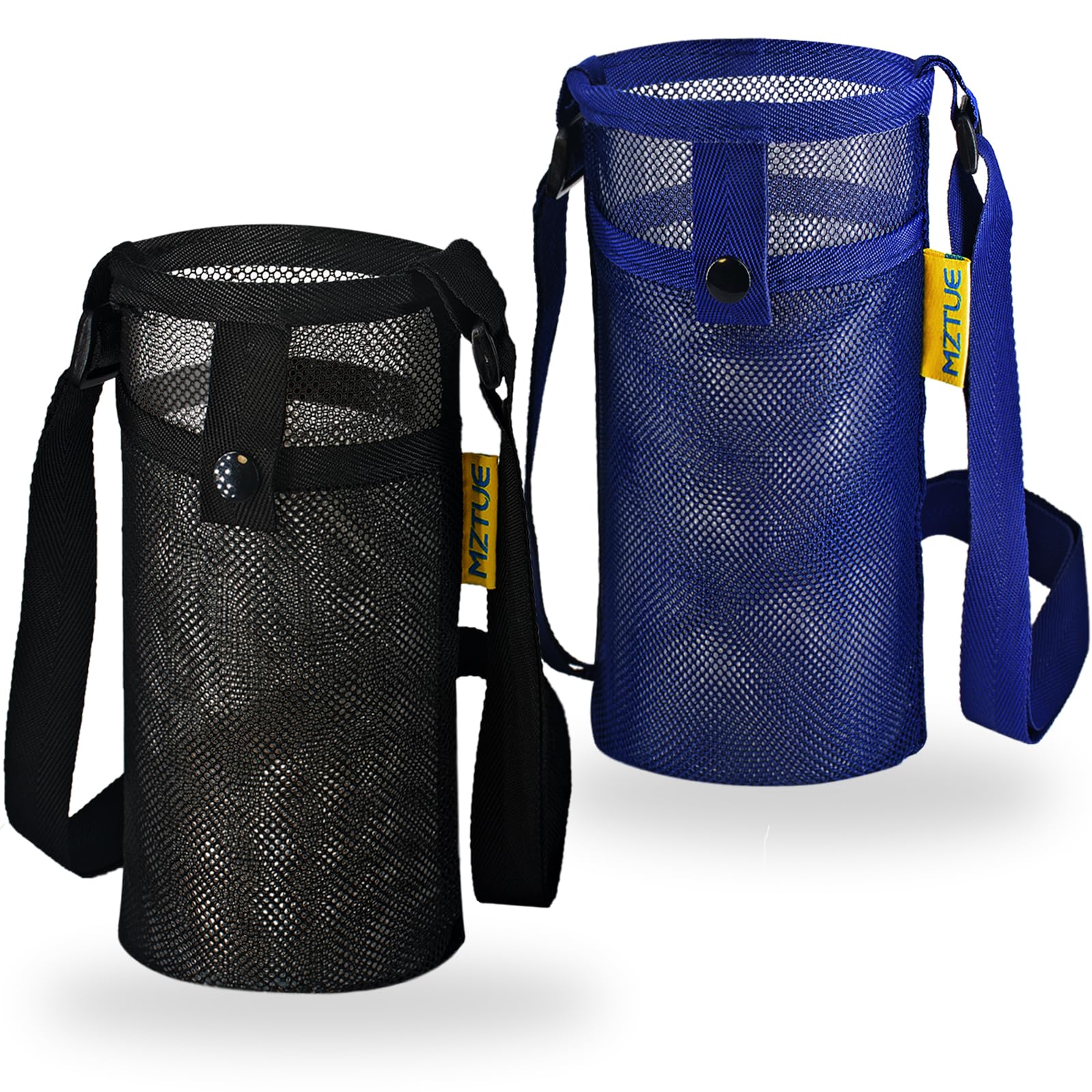 Mztue Water Bottle Holder With Strap, Folding Portable Water Bottle Carrier With Strap Easy Clean, Water Bottle Bag Strap, Water