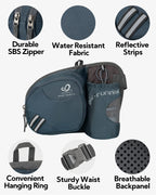 Waterfly Hiking Waist Bag Fanny Pack With Water Bottle Holder For Men Women Running & Dog Walking Can Hold Iphone8 Plus Screen S