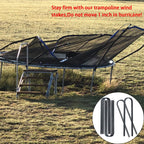 Trampolines Wind Stakes 24 Pack, 12 Inch Heavy Duty U Shaped Rebar Stake Ground Anchors Galvanized Steel Safety Trampoline Ancho