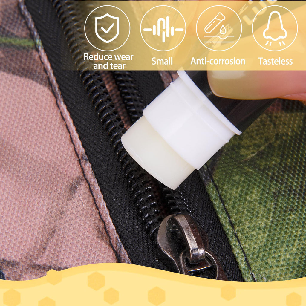 Shupakul 4 Pcs Hunting Zipper Wax Sticks-Portable Snap And Zipper Lubricant-Wax Snap And Zipper Lube For Hunting Clothes Ice Fis