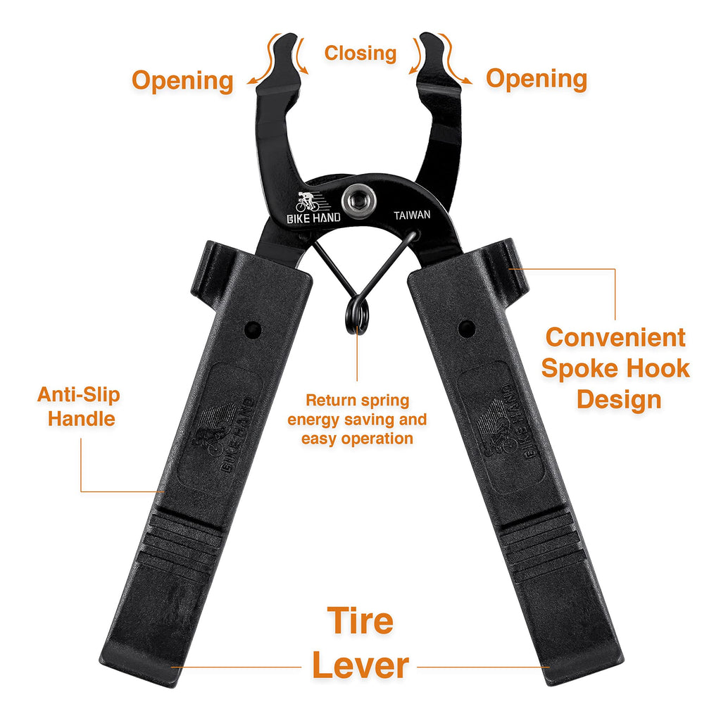 Bikehand 2 In 1 Bike Bicycle Chain Master Link Pliers Tool - Mtb Road Quick Link Remover Removal - Compatible With All Brands: F