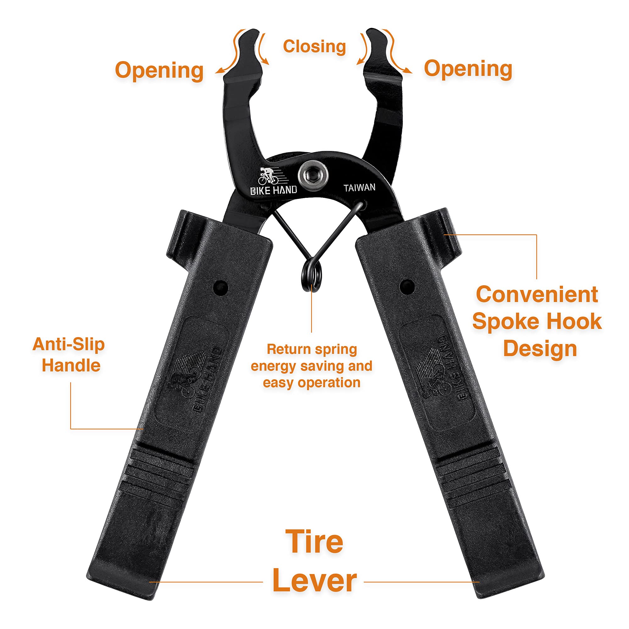 Bikehand 2 In 1 Bike Bicycle Chain Master Link Pliers Tool - Mtb Road Quick Link Remover Removal - Compatible With All Brands: F