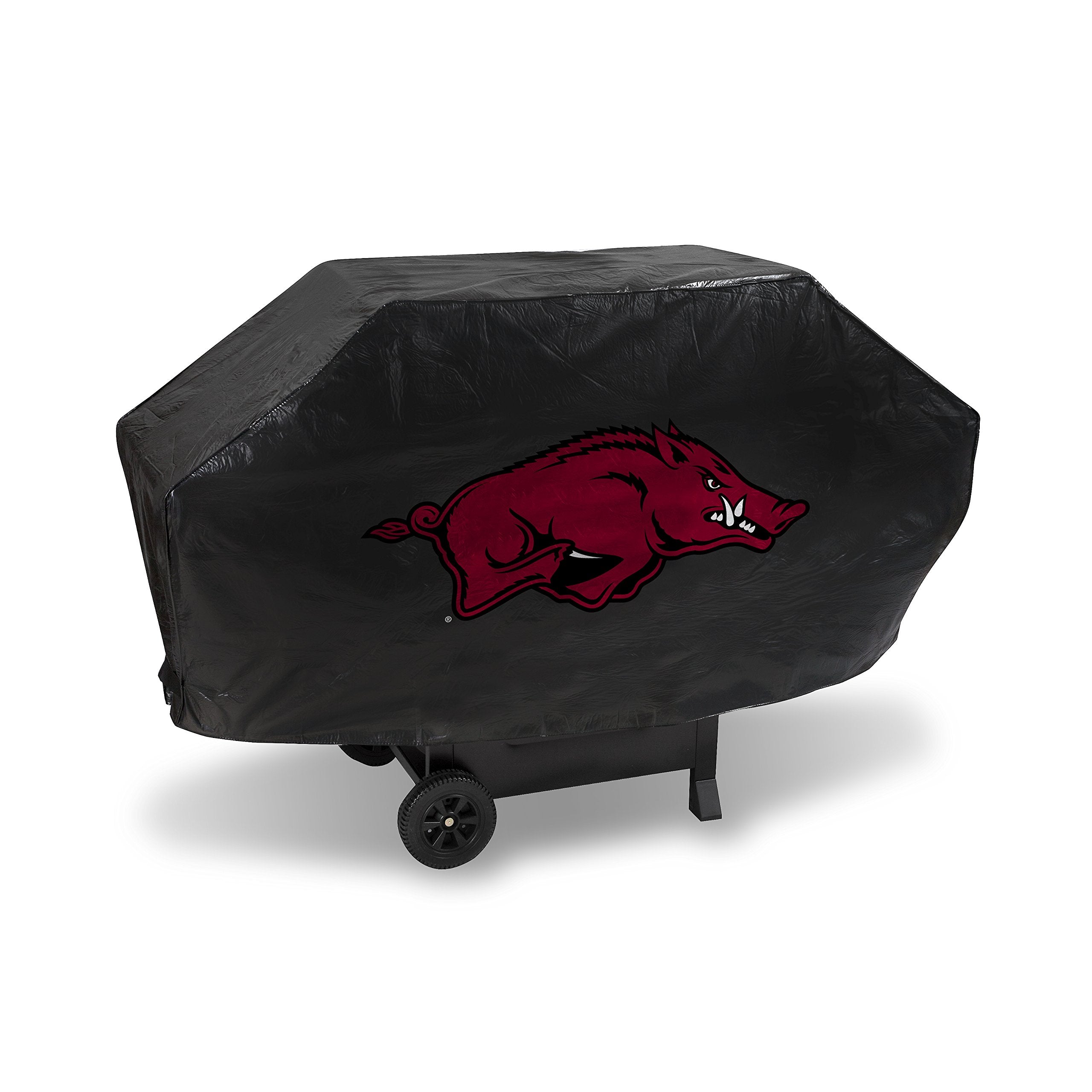 Rico Industries NCAA Arkansas Razorbacks Black Deluxe Grill Cover Deluxe Vinyl Grill Cover - 68 Wide/Heavy Duty/hook and loop St