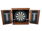 Hathaway Farmington Dartboard And Cabinet Set - Includes 18-In Dartboard, Steel-Tip Darts, Chalk Scoreboards - Perfect For Famil