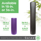 Gaiam Essentials High-Density Foam Roller 18 Teal