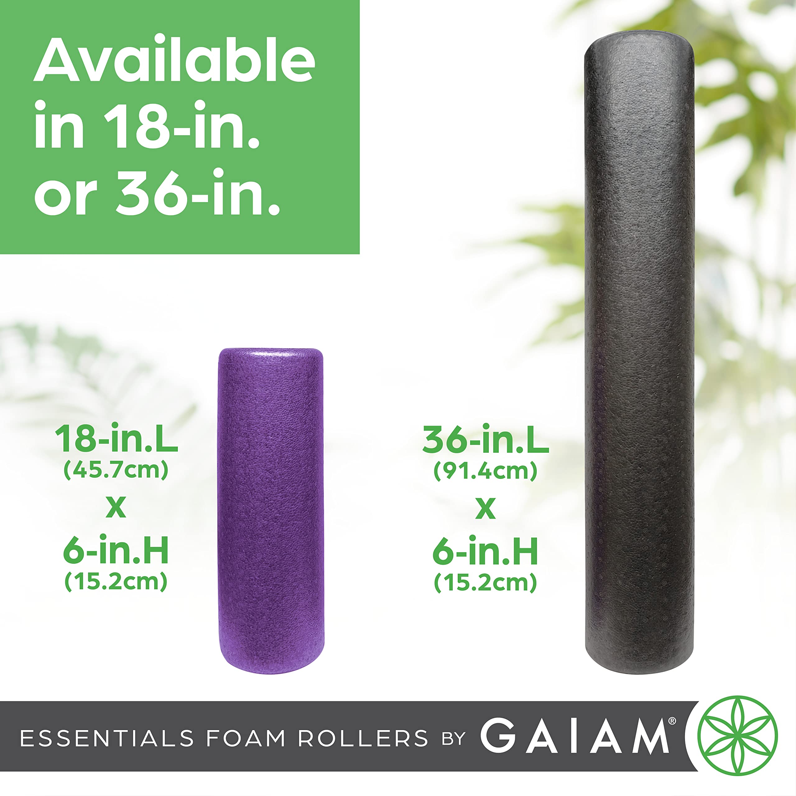 Gaiam Essentials High-Density Foam Roller 18 Teal