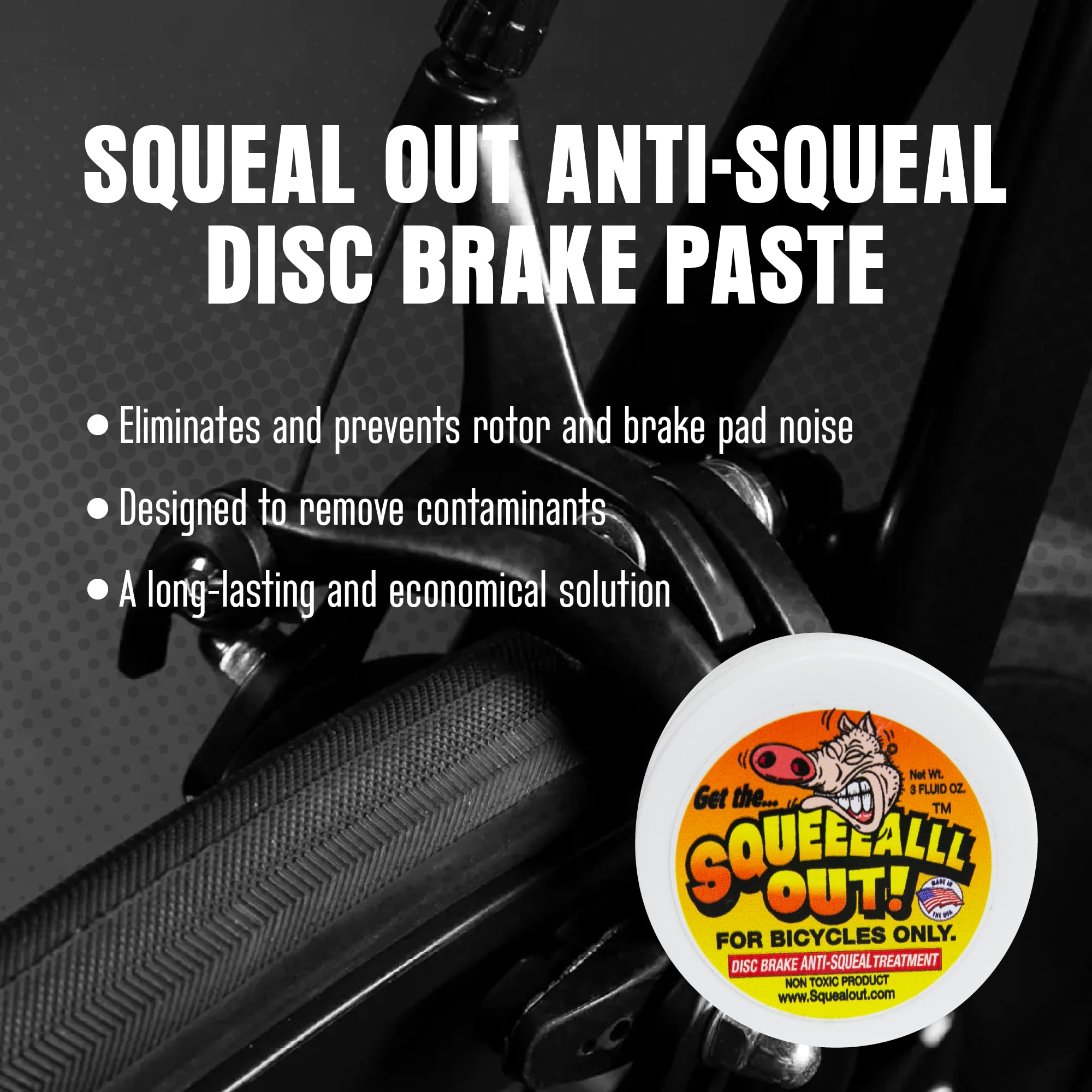Squeal Out Anti-Squeal Disc Brake Paste: 3Oz Jar
