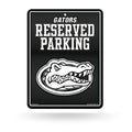Rico Industries NCAA Florida Gators Metal Parking Sign 8.5 x 11 Carbon Fiber Metal Parking Sign - Great for Man Cave, Bed Room, 