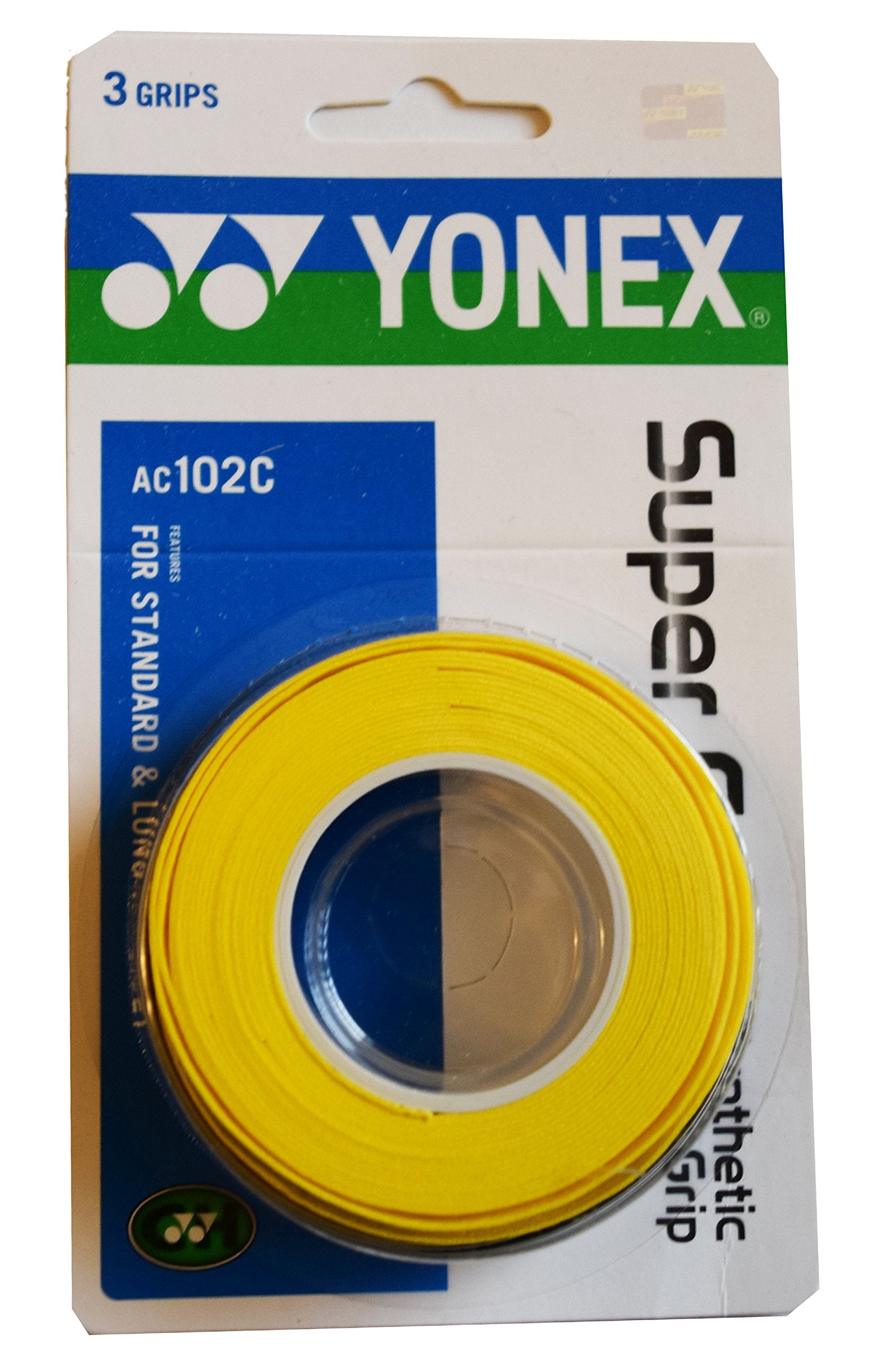 Yonex Super Grap Ac102C Badminton/Tennis Synthetic Over Grip 3 Grips