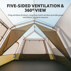 Naturehike Cape 4/6/8 Person Camping Tent, 60S Easy Setup Instant Tent Pop Up Tent, Waterproof Large Tall 6/8 Person Tents For C