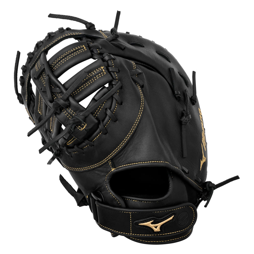 Mizuno GXF50FP MVP Prime Fastpitch Softball First Base Mitts, 13, Left Hand Throw, Worn on Right Hand, Black