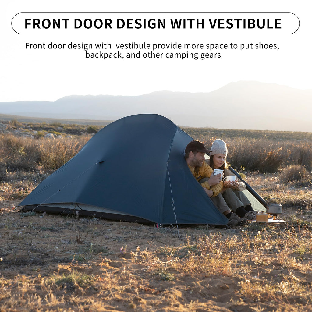 Naturehike Cloud Up 2 Person Tent Lightweight Backpacking Tent With Footprint - 3 Season Free Standing Camping Hiking Two Person