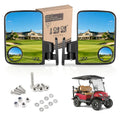 10L0L Golf Cart Mirrors, Side rear view Blind Spot Mirror Fits for EZGO Club Car Yamaha HD-Shatterproof Flexible Adjustable 180 