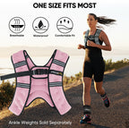 APEXUP 10lbs Weighted Vest Men Women, Weight Vest for Women Workout Equipment for Strength Training Running (Pastel Pink)