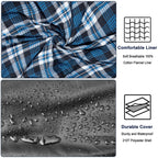 Forinbuy Winter Cotton Flannel Double Sleeping Bag,Queen Size Sleeping Bag For Adults, Cold Weather Waterproof 2 Person Sleeping