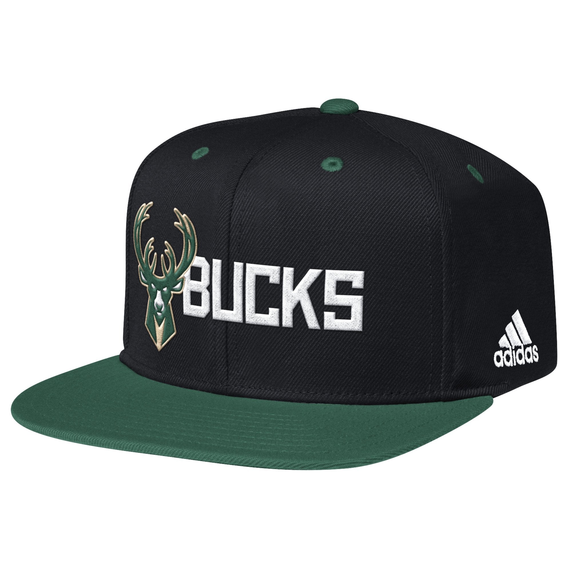 Nba Milwaukee Bucks Men'S Team Nation Snapback Hat, One Size, Black/Green