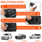 Tallew 12 Pcs Car Air Mattress Back Seat Inflatable Bed Suv Car Camping Backseat Truck Air Mattress Curtain Divider Window Shade