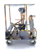 Golf Cart With 2 Golfers Collectible Handmade Metal Art Figurine, Desk Accessories, Trophy, Boss Gift, Office D?Or, Business Pro