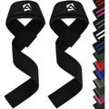 AQF Lifting Wrist Straps for Weightlifting, Powerlifting & Deadlifts - 23    Neoprene Padded Cotton Straps for Strength Training