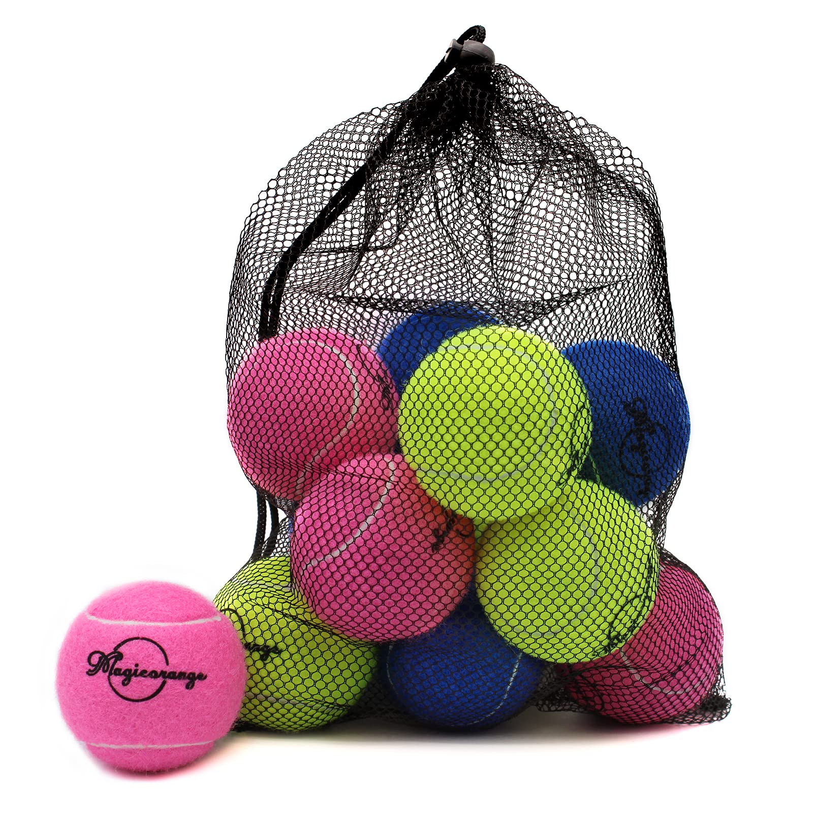Magicorange Tennis Balls, 12 Pack Advanced Training Tennis Balls Practice Balls, Come With Mesh Bag For Easy Transport, Good For