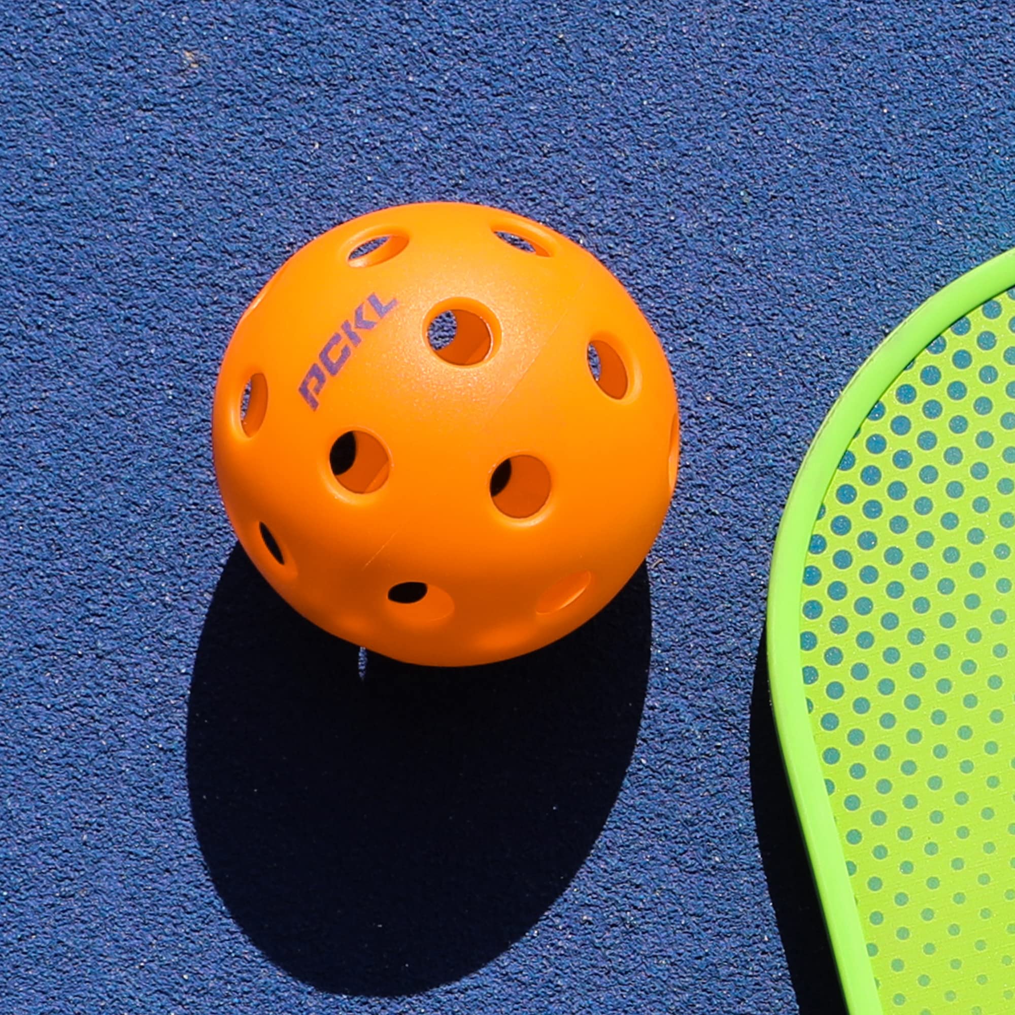 Pckl Optic Speed Pickleballs  Indoor & Outdoor  4 Pack  Built To Usapa Specifications (Indoor Orange)