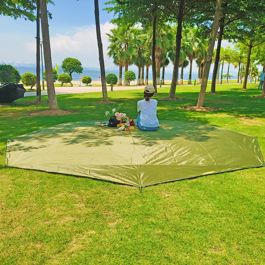 13.5X13.5 Ft Tent Footprint Waterproof Camping Tarp Ultralight Mat Under Tent Moisture-Proof Ground Sheet Mat