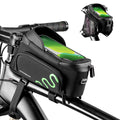 ROCKBROS Bike Frame Bag Bike Phone Mount Bag Bicycle Phone Holder with Side Bags Bike Top Tube Bag for Cycling Mountain Road Bik