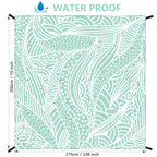 Hihoho Beach Blanket, Sandproof Beach Mat, Waterproof Quick Drying Lightweight Outdoor Picnic Mat 79 ''X108 '' For 2-5 Adults Wi