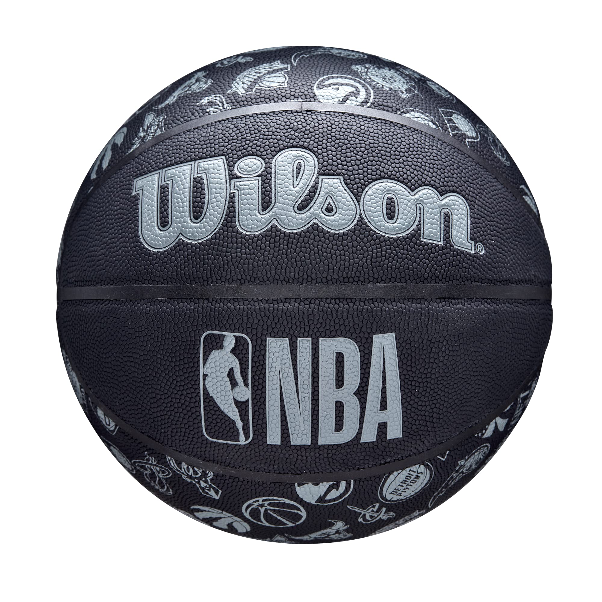 WILSON NBA All Team Basketball - Size 7-29.5, Matte Black