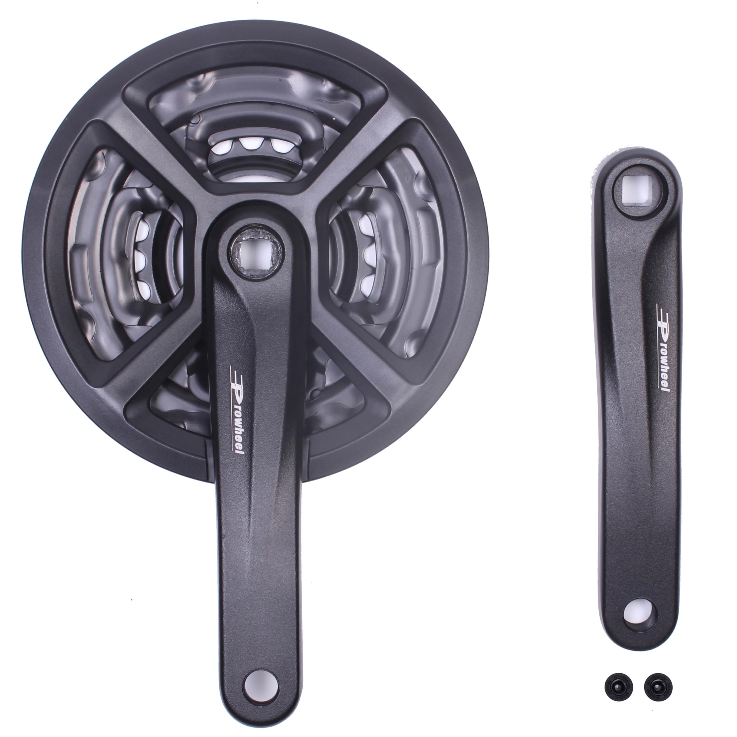 PROWHEEL Bicycle Crankset,42-34-24T for 3x6/7/8Speed Universal Square Hole Crank Set 170MM Crank Arm for Mountain Bike
