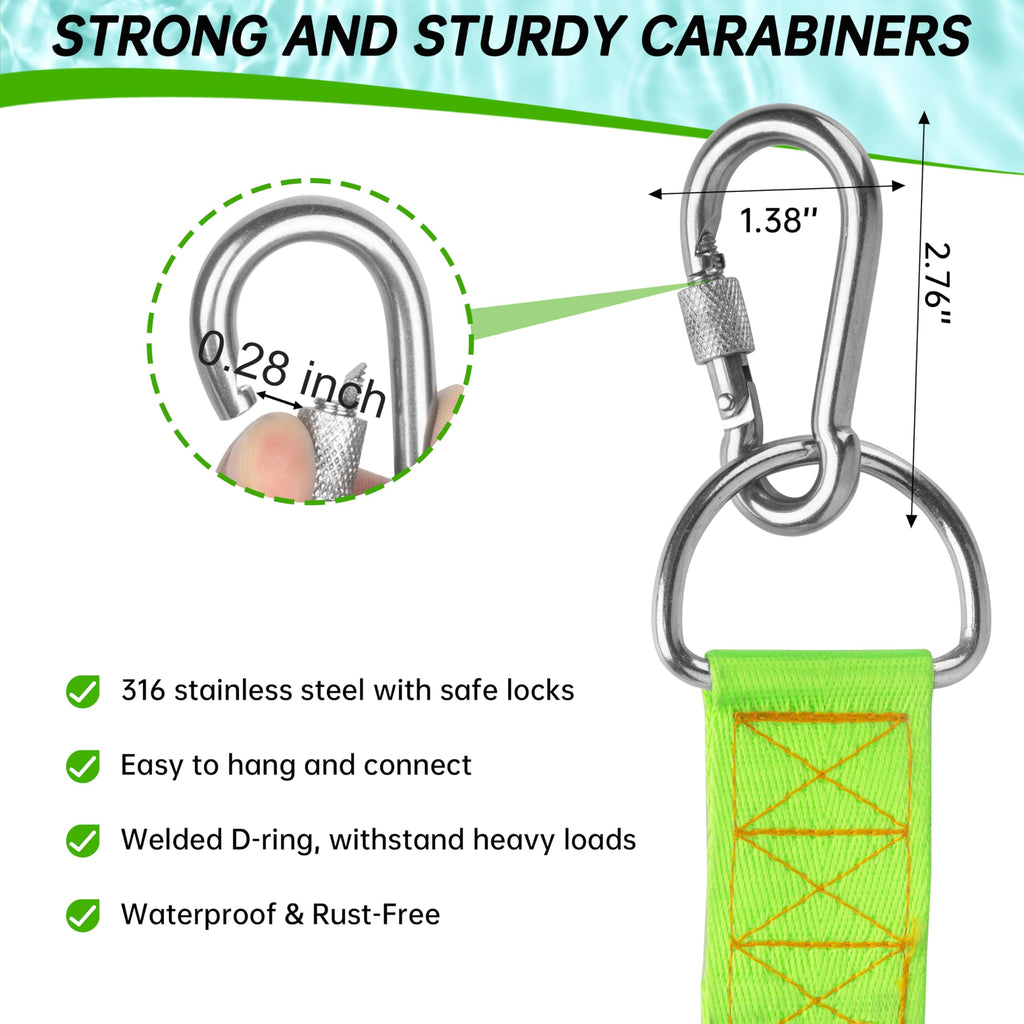 Boat Rope Ladder, 5 Step Heavy Duty Climbing Boat Ladder For Inflatable Boats, Fishing Boats, Sailboats, Kayaks, Tree Houses, An